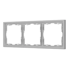 Изображение Рамка 3 поста Arlight NOBE, никель soft-touch 059459(1)